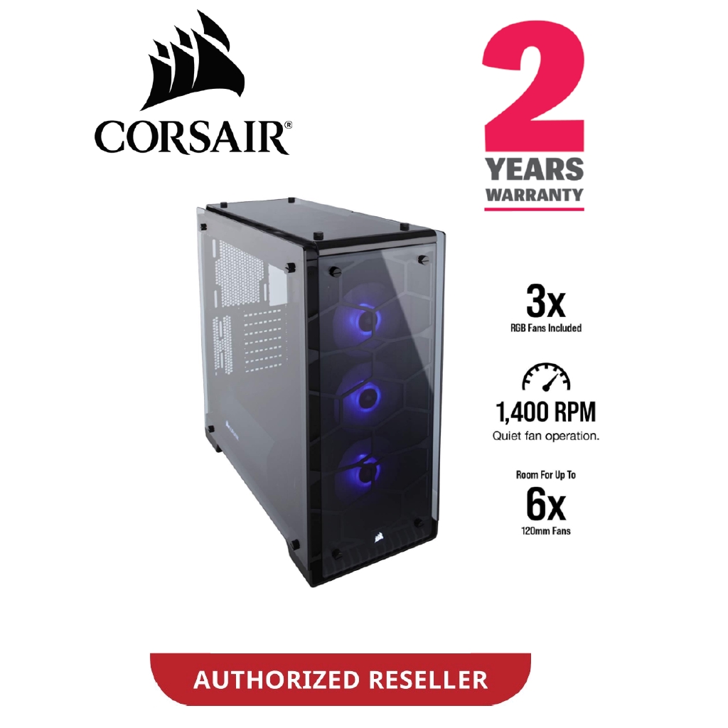 Corsair Crystal Series 570X RGB TG Steel ATX Mid Tower PC Gaming Dekstop Case Black CC-9011098-WW