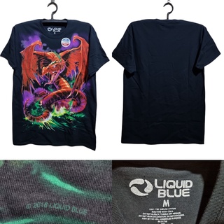 เสื้อยืด LIQUID BLUE  สินค้าลิขสิทธิ์แท้ มือ1 นำเข้าจากUSA ป้าย สกรีนคอ Liquid Blue