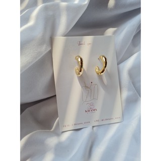 Earring  basic gold hoop ต่างหูห่วงสีทอง เครื่องประดับแฟชั่น