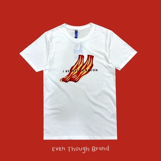 เสื้อยืดโอเวอร์ไซส์เสื้อยืดราคาถูกเสื้อยืด Even Though ลาย Bacon ผลิตจาก Cotton USA 100%s-5xlS-3XL