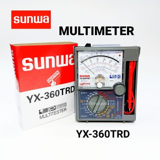 SUNWA YX-360TRD มัลติมิเตอร์แบบอนาล็อก มัลติมิเตอร์ มิเตอร์วัดไฟ มิเตอร์วัดไฟแบบเข็ม (มีฝาปิด สีเทา)