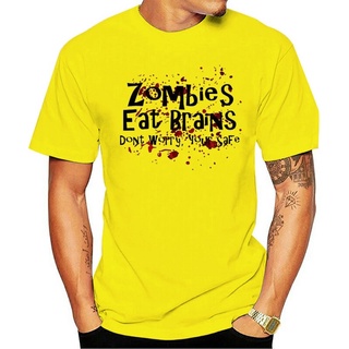 พิมพ์ลายวินเทจใหม่ เสื้อยืด พิมพ์ลายซอมบี้ Eat Brains Gents Halloween Clothing1 Ngeell58Ompbje02 สีขาว สําหรับผู้ชาย