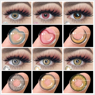 Eyeshare คอนแทคเลนส์สีธรรมชาติ สีฟ้า สําหรับดวงตา 2 ชิ้น