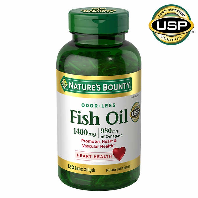 Nature’s Bounty Fish Oil, 1400mg, 980mg of Omega-3,มี130ซอฟเจล (ขวดเขียว) - รูปที่ 3