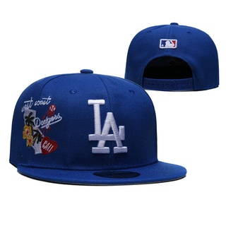 หมวกบาสเก็ตบอล M-L-B LOS ANGELES DODGERS สไตล์ฮิปฮอป สําหรับผู้ชาย และผู้หญิง