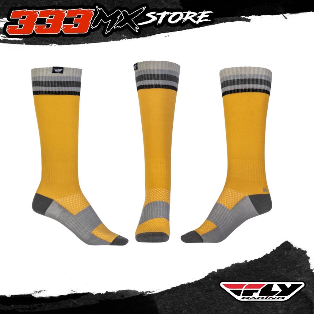 FLY RACING THIN ถุงเท้าสีเหลือง FLY RACING ถุงเท้า FLY