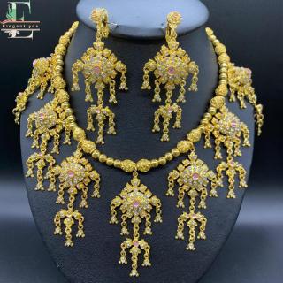 Elegant you ชุดไทยสร้อยชุดต่างหู สร้อยคอ เพชรโบราณคลิปต่างหู