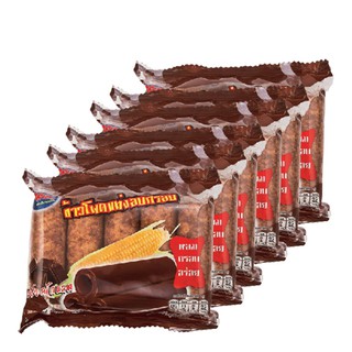 เอ็มแอนด์เค ข้าวโพดแท่งอบกรอบ รสช็อคโกแลต 35 กรัม x6 ชิ้น M&amp;K Chocolate Crispy Corn Stick 35 gx6 pieces