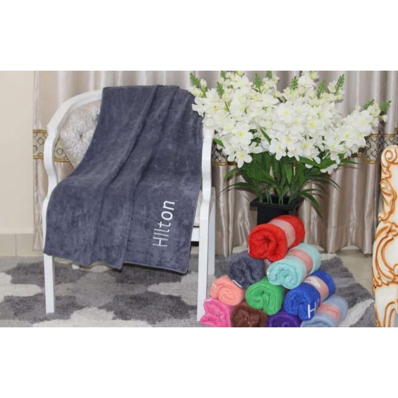 TOWEL HILTON HOTEL (ผ้าไฟเบอร์) (MICROFIBER) ผ้าเช็ดตัว (SIZE 70140 CM)