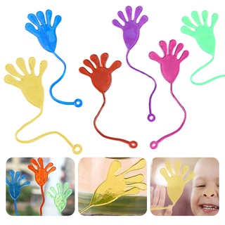 มือเหนียว ตลก แปลกใหม่ สุ่มสี 1 ชิ้น / ของเล่นปาล์มเหนียว ขนาดเล็ก พับเก็บได้ ยืดหยุ่น / ของชําร่วยงานเลี้ยง หลอก