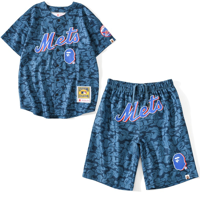 BAPE Mets camouflage basketball sport T-shirt