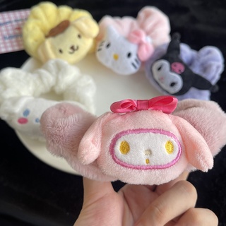 SANRIO ยางรัดผม ขนาดใหญ่ ลายการ์ตูนตุ๊กตาซานริโอน่ารัก แบบเรียบง่าย สไตล์ญี่ปุ่น