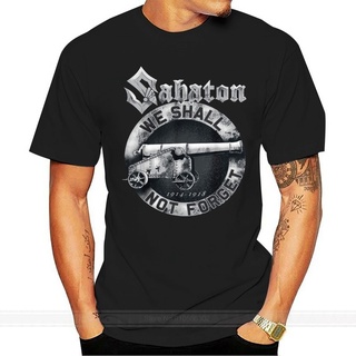 เสื้อยืดโอเวอร์ไซส์Sabaton We Shall Not forgets Tshirts Cotton Men Fashion T-Shirt Hot แนวโน้มบุคลิกภาพ teeS-3XL