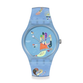 Swatch นาฬิกาผู้หญิง BLUE SKY, BY VASSILY KANDINSKY รุ่น SUOZ342