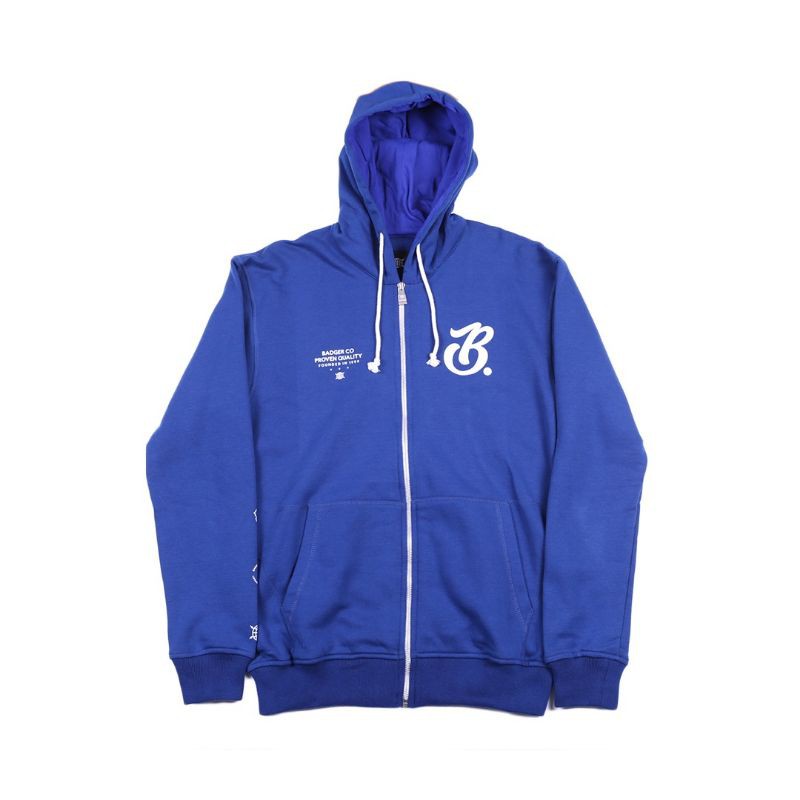 Neau Navy Zipper Hoodie เสื้อกันหนาว Badger