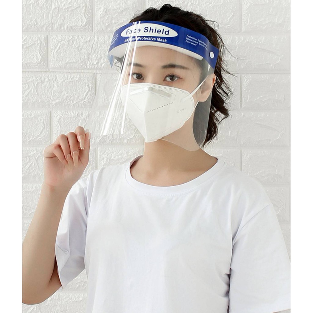 หน้ากากใสสำหรับป้องกันฝุ่นละออง กันน้ำ​ สารคัดหลั่ง​ ปกป้องใบหน้าและดวงตา
