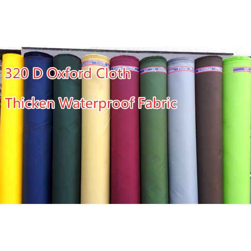 320D ผ้าโพลีเอสเตอร์ Oxford หนา PU เคลือบครีมกันแดดผ้ากันน้ํา DIY เย็บเต็นท์ร่มกลางแจ้ง 50x150 ซม.