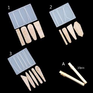 J❥ Acrylic Resin Hair Barrette Resin Mold Geometric Alligator Hair Clips Resin Mold