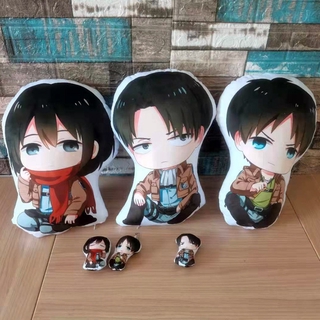 ใหม่ Attack On Titan ตุ๊กตาของเล่นสําหรับเด็ก Levi Eren Mikasa Gift