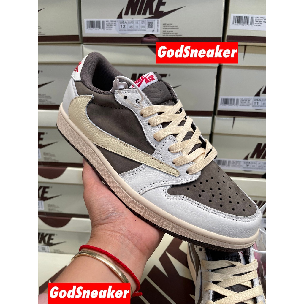 [ พร้อมส่ง ] Jordan 1 low “ Travis Scott Reverse Mocha “ Size 36 - 47 [ H12 ]