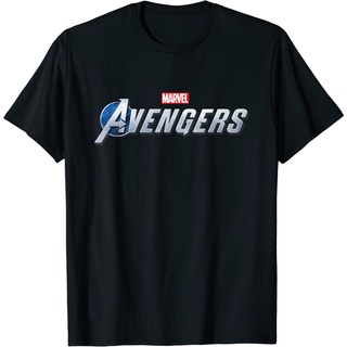 เสื้อยืดผ้าฝ้ายพรีเมี่ยม เสื้อยืด พิมพ์ลายโลโก้ Marvels Avengers Game สําหรับผู้ชาย