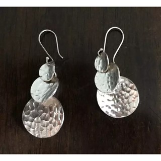 ต่างหูเงินแท้99.9% earrings handmade in silver 99.9 % , Retro style Chiang Mai