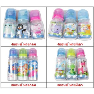 ขวดนมถูกๆคุณภาพดี ขวดนม4ออนซ์ ขวดนม8ออนซ์ ขวดนมทรงกลม BPA FREE (1 ใบ)
