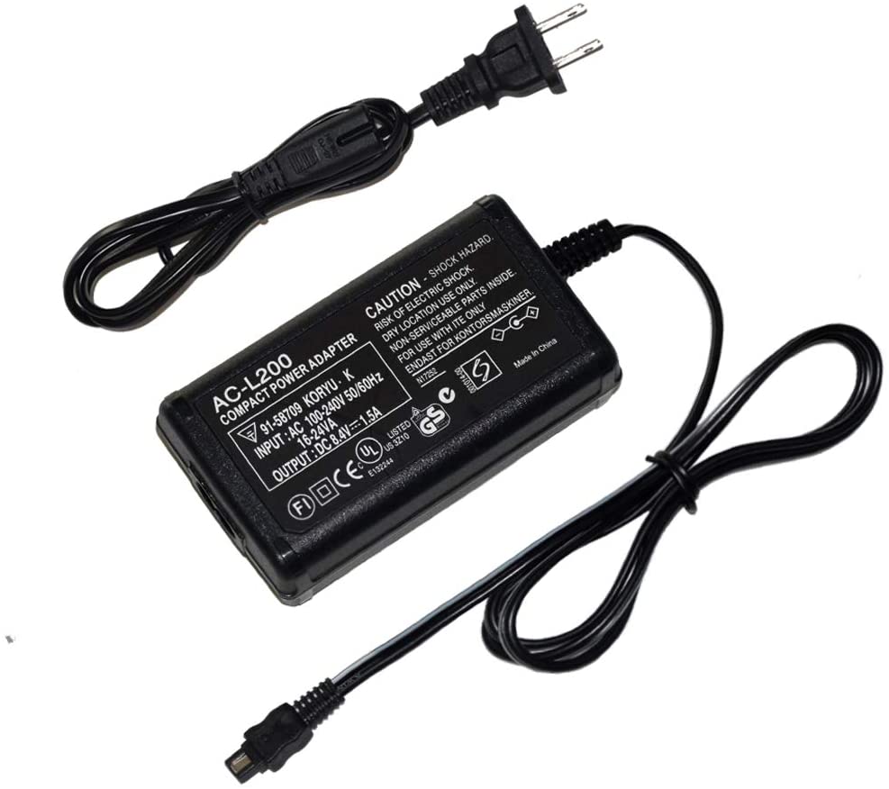 AC-L200 AC Power Adapter Charger TKDY kit and Sony AC-L200C, AC-L25, AC-L25A,  AC-L25B, AC-L25C Power Adapter are General | Shopee Thailand