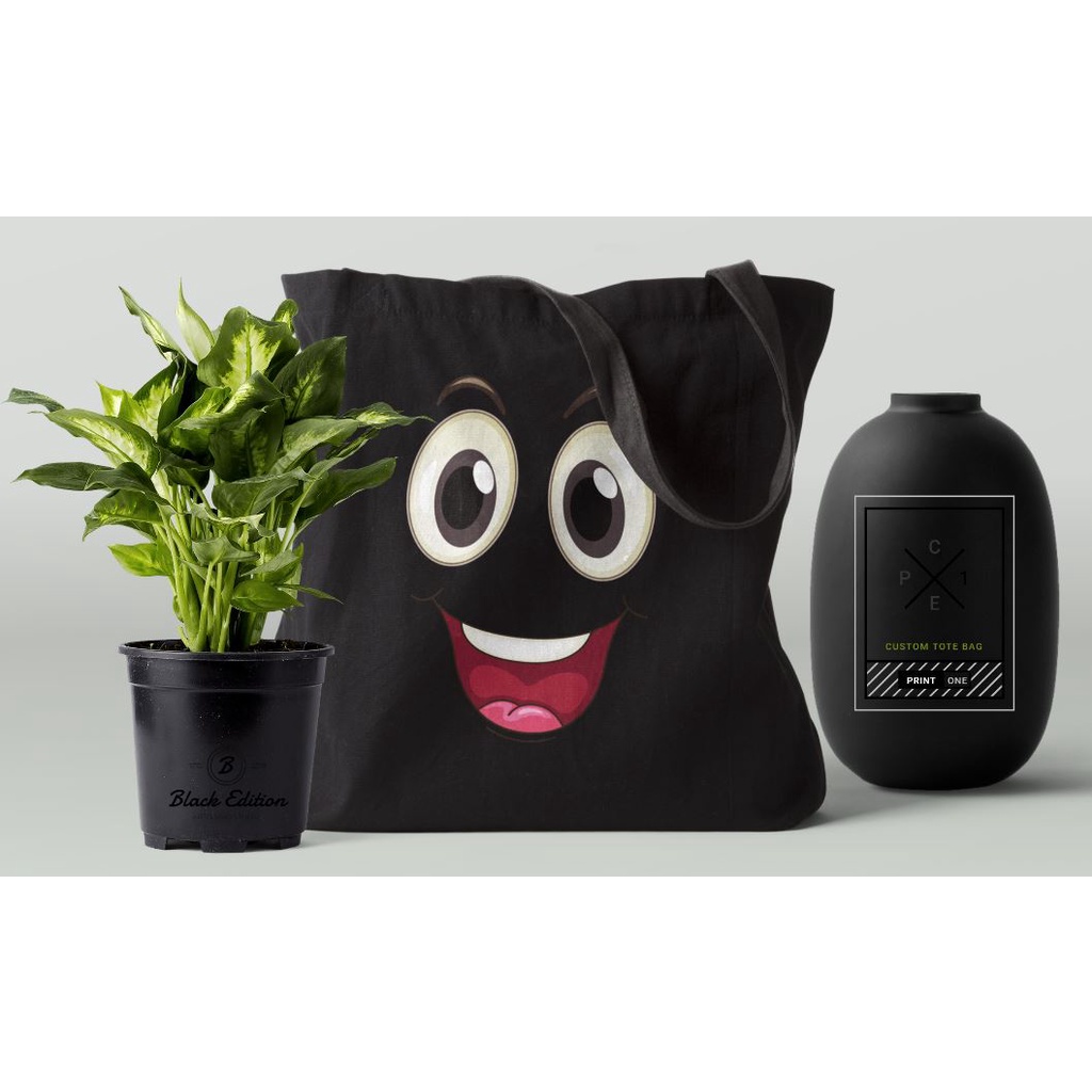 Emoji Canvas Tote Bags Tuition Students Bags