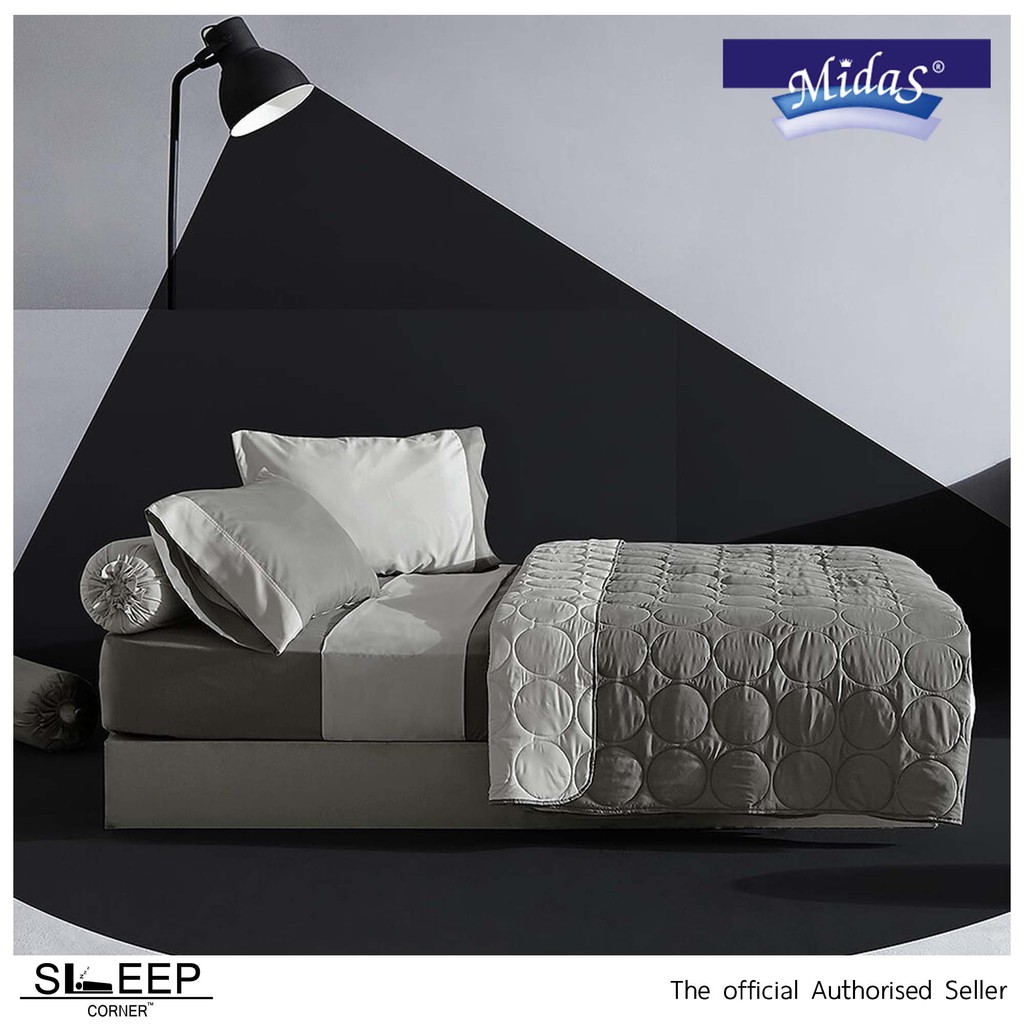 Lotus Midas Disco collection สีเทา MD-D-07 พร้อมผ้านวม