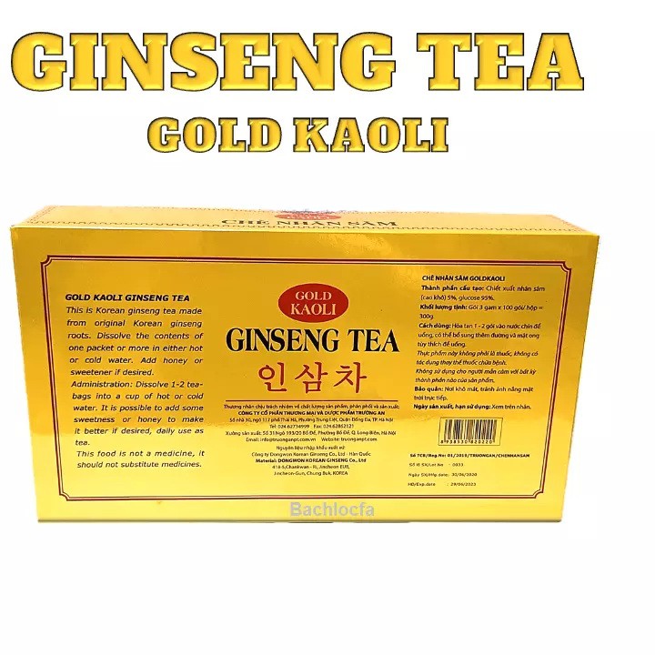ชาโสมเกาหลี GOLD KAOLI GINSENG TEA เกรดพรีเมี่ยม 100ซอง 300กรัม / PANAX ชาโสมแดงเกาหลี 100ซอง 300กรัม พรีเมี่ยม - รูปที่ 3