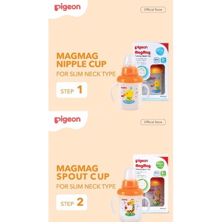 PIGEON MAGMAG TRAINING SPOUT MAGMAG STEP 1 (3+MONTH) / STEP 2 (5+MONTH) / STEP 3 (8+MONTH)