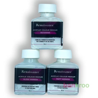 Renaissance Acrylic Gloss / Matte Vanish / Retarder Medium สื่อผสมสีเพื่อความเงา / ด้าน (100 ml)