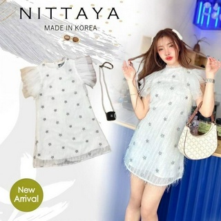 NITTAYAเดรสขาวดาว(*เช็คสต๊อกก่อนกดสั่ง)