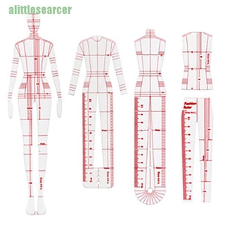 【arcer】แม่แบบไม้บรรทัดแฟชั่น สําหรับวาดภาพ ออกแบบแฟชั่น