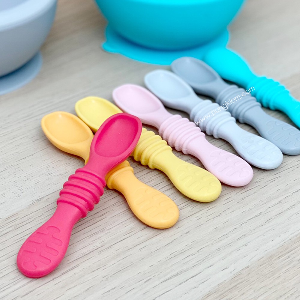 BUMKINS เซ็ตถ้วยซิลิโคน ฝึกทานอาหาร First Feeding Set 6 เดือนขึ้นไป