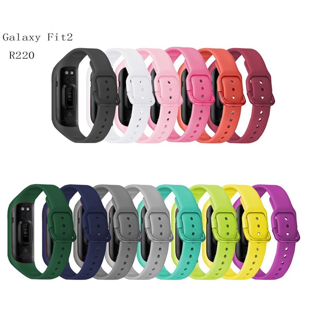 สายนาฬิกาข้อมือ ซิลิโคนนิ่ม แบบเปลี่ยน สําหรับ Samsung Galaxy Fit 2 SM-R220 Samsung Galaxy Fit2