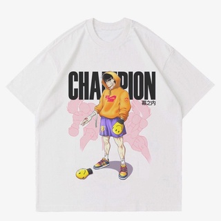 เสื้อยืดสีขาวเสื้อยืด ลายการ์ตูนอนิเมะ HAJIME NO IPPO | เสื้อยืด ลายการ์ตูนอนิเมะ BOXING | ชุดเสื้อผ้า ลายการ์ตูนอนิเมะ