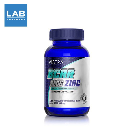 Vistra BCAA Plus Zinc (Sport Nutrition) 60 เม็ด - ผลิตภัณฑ์เสริมอาหาร สำหรับผู้ออกกำลังกาย