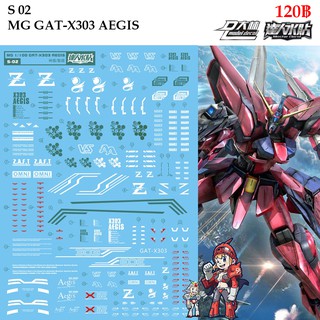 ดีคอลน้ำ [D.L. Darlin] S02 GAT-X303 AEGIS GUNDAM MG 1/100 Water Decal S 02