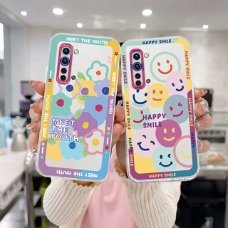 เคสใสกันกระแทก Realme C21 C31 C35 C25 C11 2021 C21Y C15 C20 C3 C12 C2 C25S 5 5S 5i C17 7i C1 C25Y C2 C3i 6i C20A realme Narzo 20 10 10A 20A 30A ลายดอกไม้ หน้ายิ้ม เคสโทรศัพท์