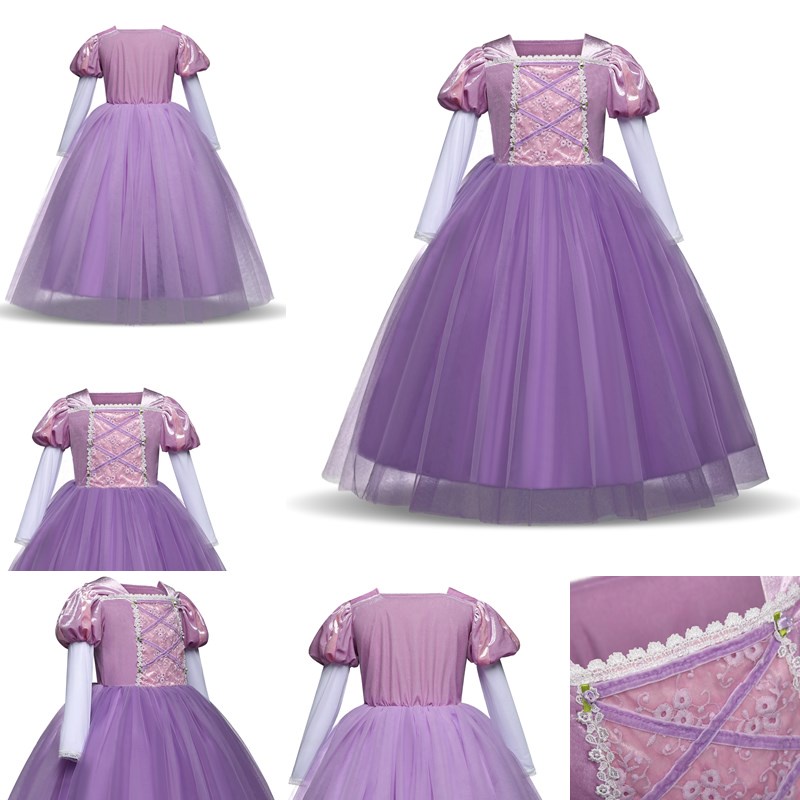 Nnjxd ชุดเดรสคอสเพลย์เจ้าหญิงสําหรับเด็กผู้หญิง - รูปที่ 3