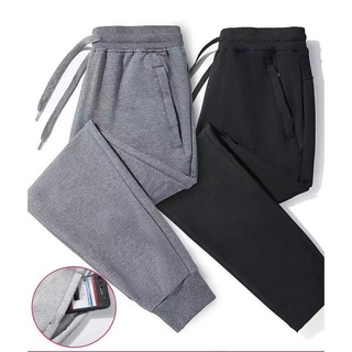 Unisex Palie Jogger Pants Makapal Tela With Zippers
