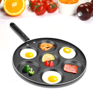 ☍4/5/7-hole Frying Pot Non-stick Egg Pancake Steak Pan Creative Cooking Egg Ham Thickened Omelet Pan Breakfast Maker