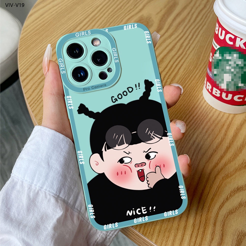 VIVO V19 V17 V15 V11 V11i V9 V5 V5S Lite Neo Pro เคสวีโว่ สำหรับ TPU Case Cartoon Gloomy Little Girl เคสโทรศัพท์ Angel Eyes