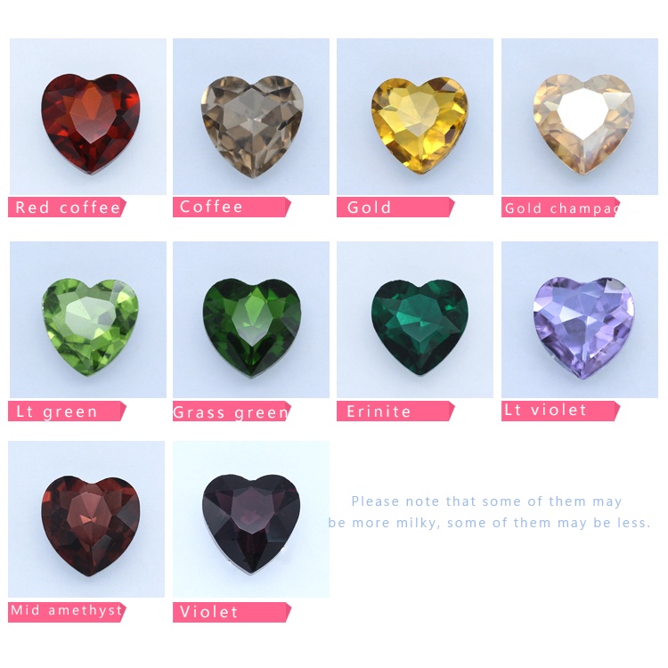 20 ชิ้น 8 มิลลิเมตรรูปหัวใจ Pointback แก้วคริสตัล Rhinestones หินแฟนซีสําหรับงานฝีมือ เพ้นท์เล็บ/โทรศัพท์/กิ๊บ/เครื่องประดับ DIY เครื่องประดับสร้อยคอทํา - รูปที่ 3