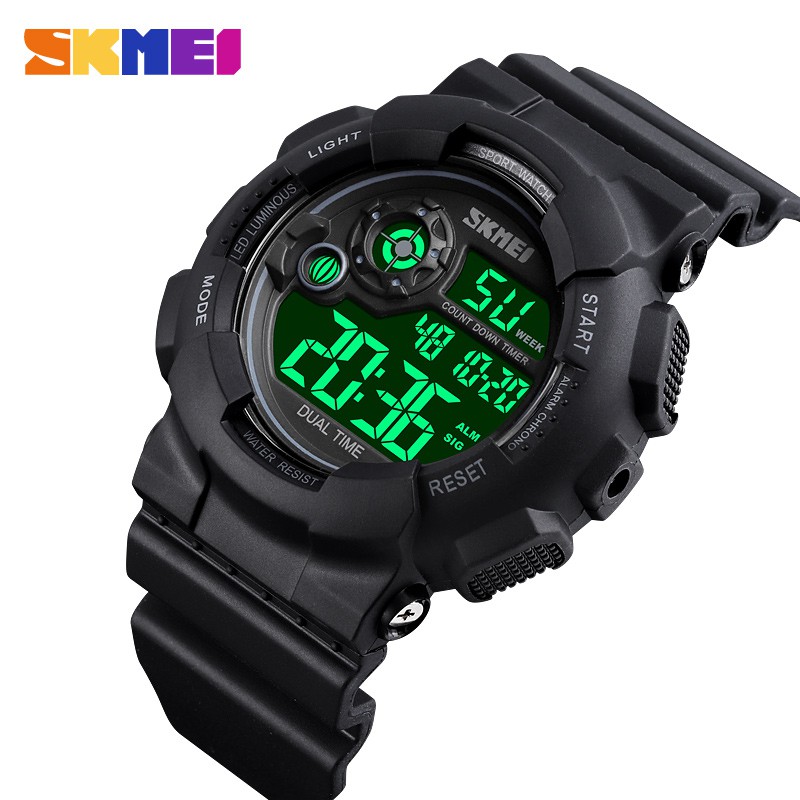 【SKMEI Official】1583 Outdoor Sport Watch Men Shockproof And Waterproof Military Watches LED Display