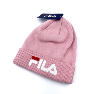 Fila beanie ฟีล่า หมวกไหมพรม สีชมพู น่ารัก ของแท้ ส่งฟรี EMS ทั้งร้าน