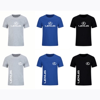 ใหม่ เสื้อยืดลําลอง ผ้าฝ้าย 100% แขนสั้น คอกลม พิมพ์ลายโลโก้รถแข่ง Lexus แฟชั่นสําหรับผู้ชาย และผู้หญิง