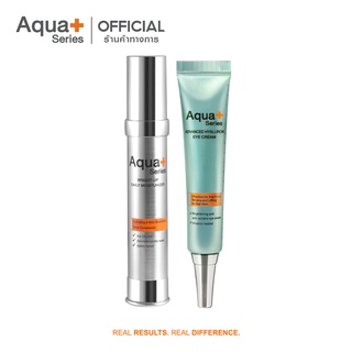 [AQUA9 ลด 130.-] AquaPlus Bright-Up Daily Moisturizer &amp; Advanced Hyaluron Eye Cream มอยส์เจอร์ไรเซอร์ และอายครีม